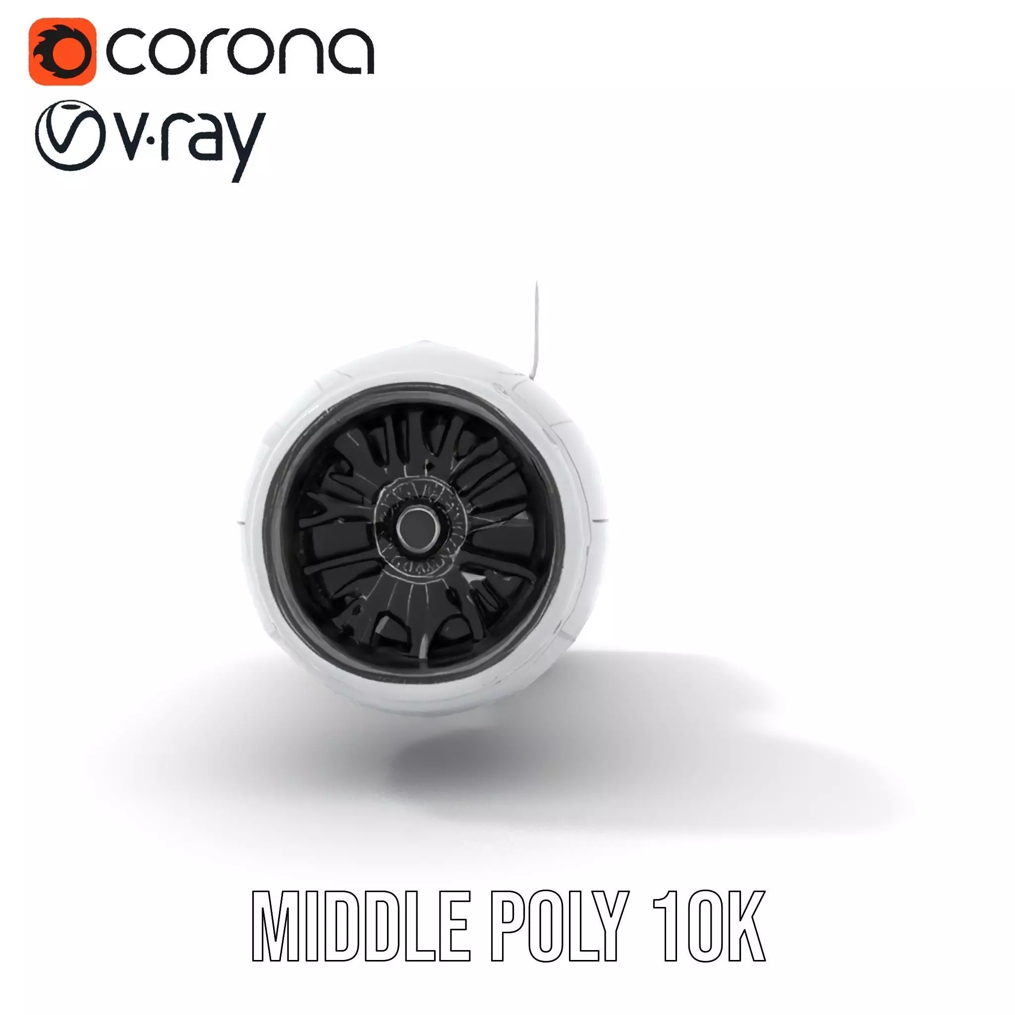 Detailed Jet Engine Turbine Model Pack for Design Projects Low-poly 3D model_16