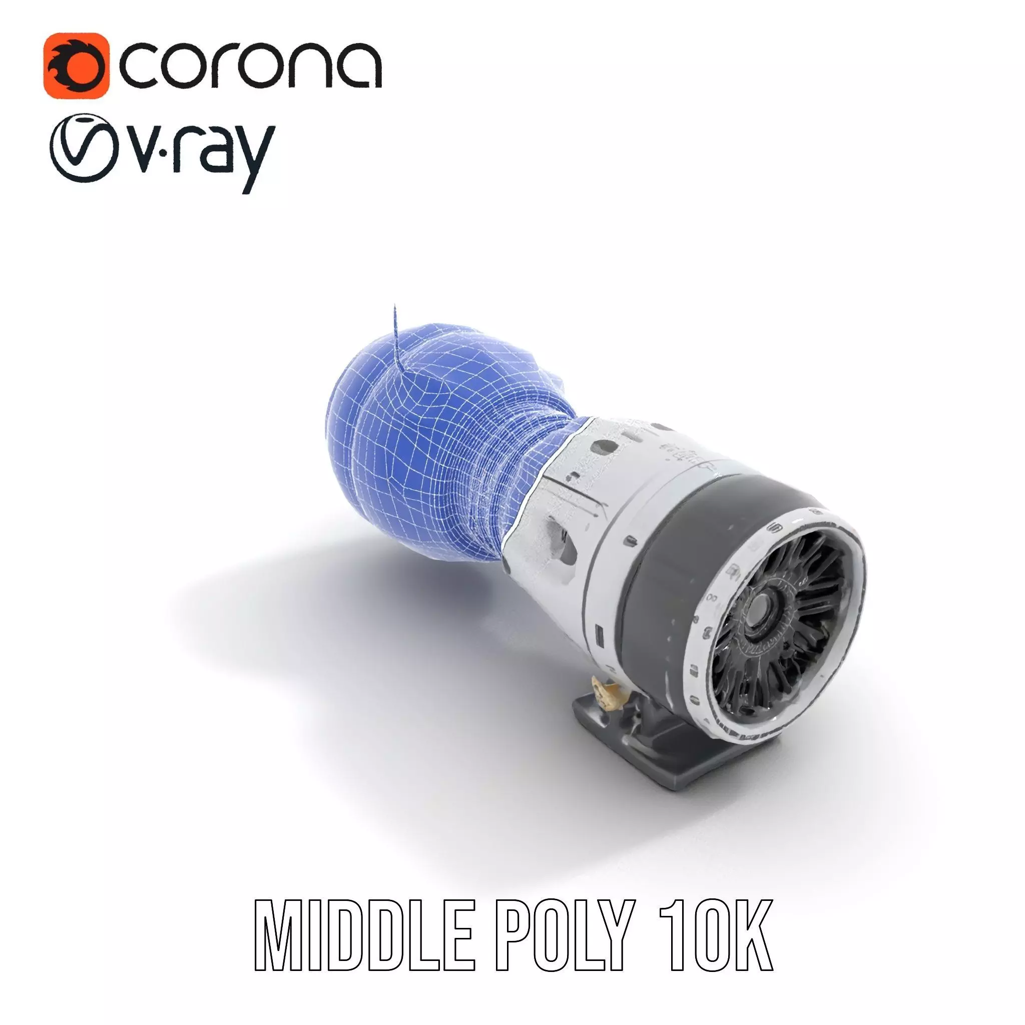 Detailed Jet Engine Turbine Model Pack for Design Projects Low-poly 3D model_24