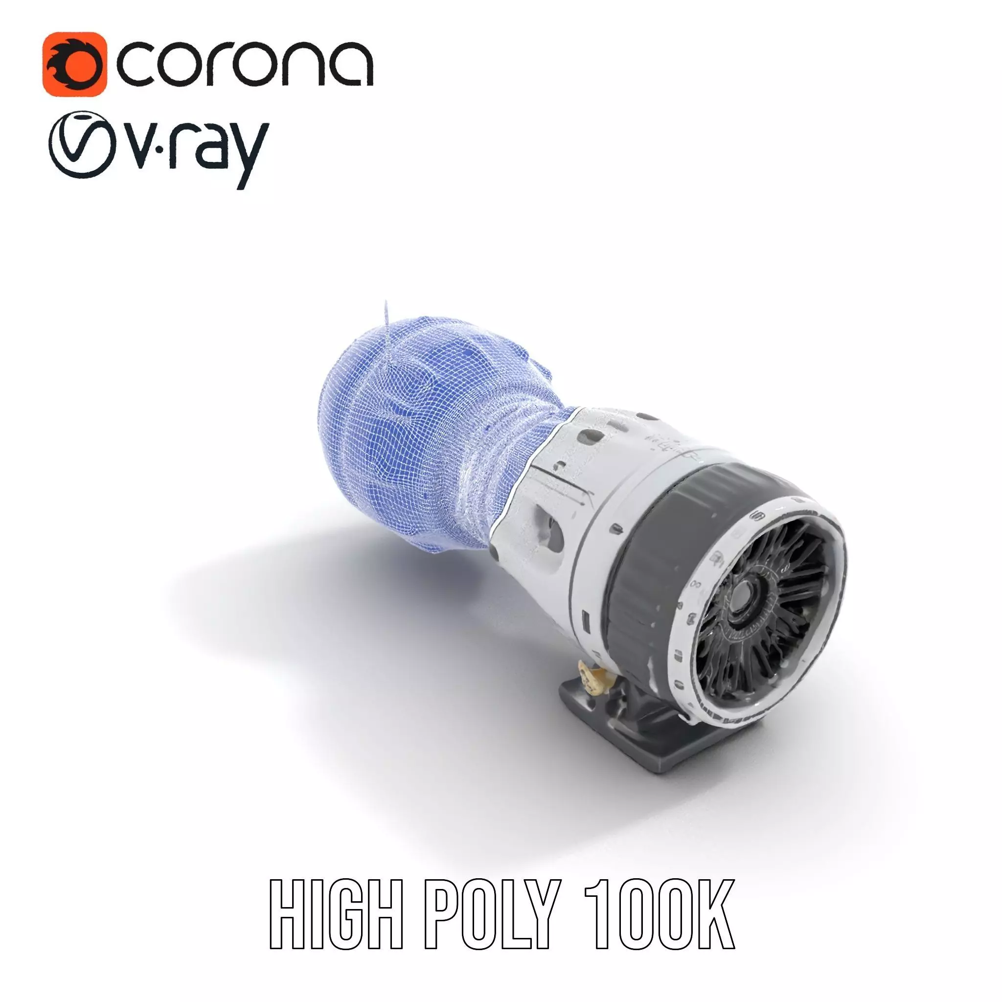 Detailed Jet Engine Turbine Model Pack for Design Projects Low-poly 3D model_26