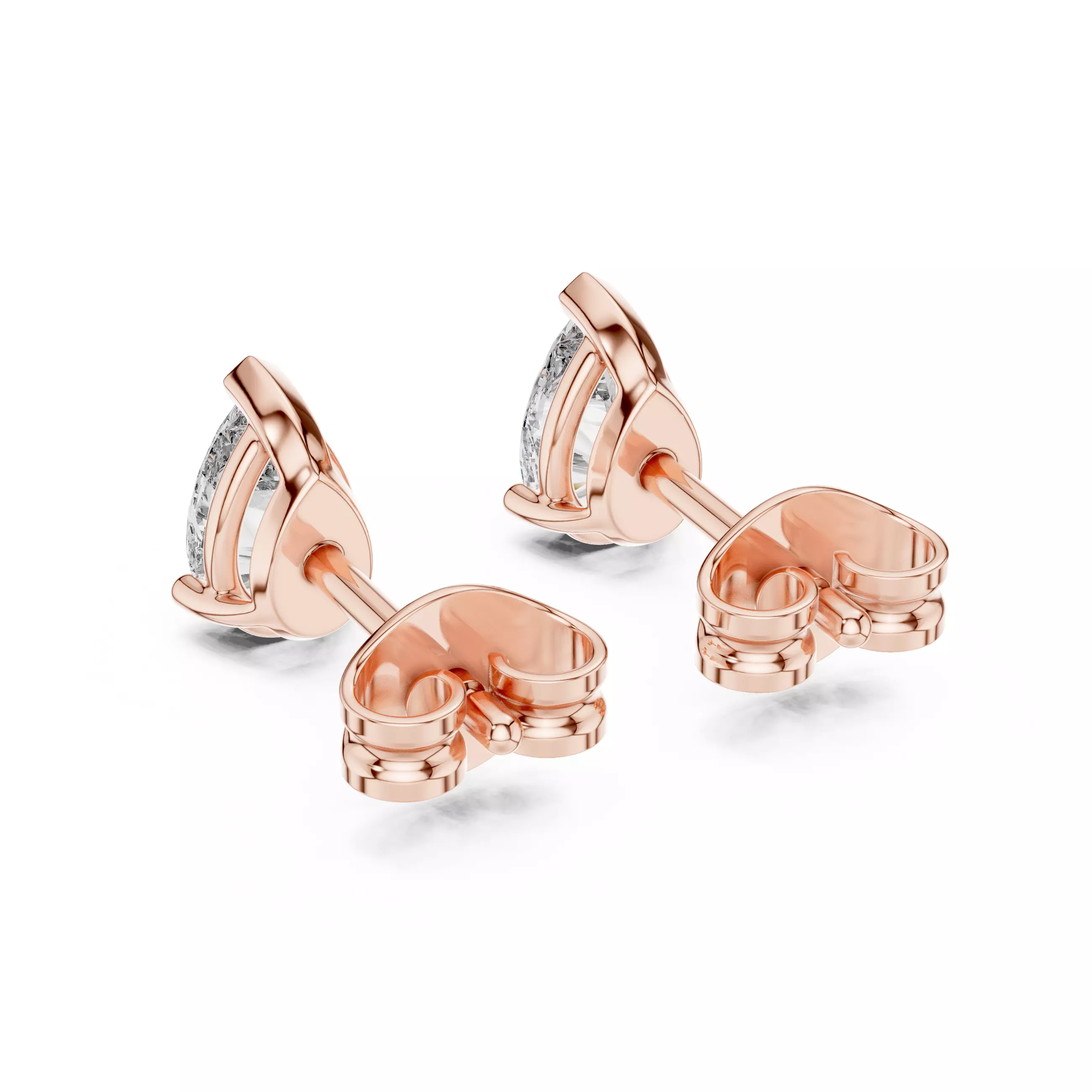 Solitaire Pear Cut Diamond Stud Earring 3DM STL Video 3D print model_5