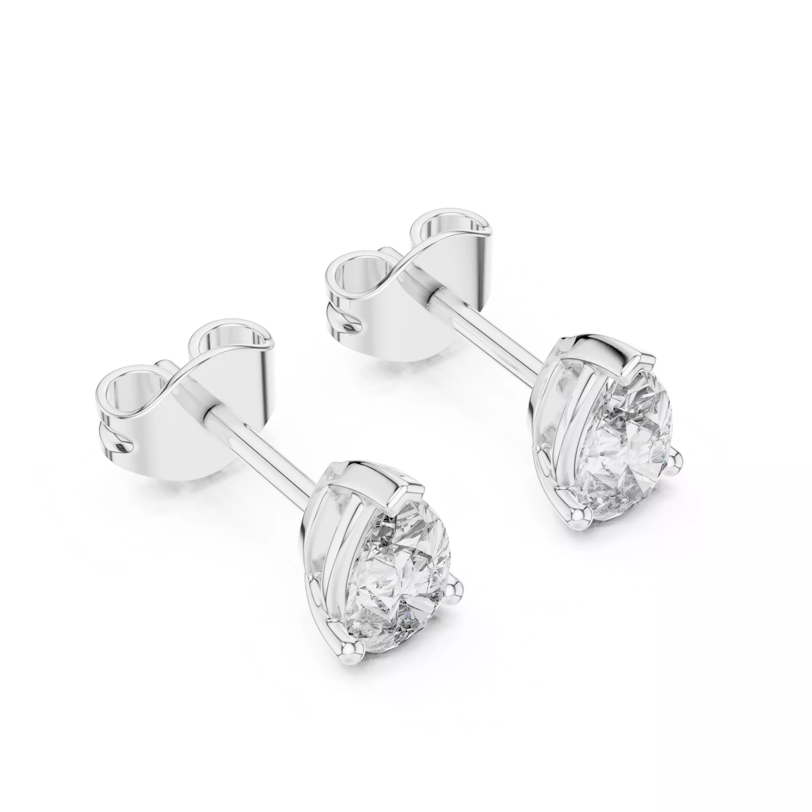 Solitaire Pear Cut Diamond Stud Earring 3DM STL Video 3D print model_9