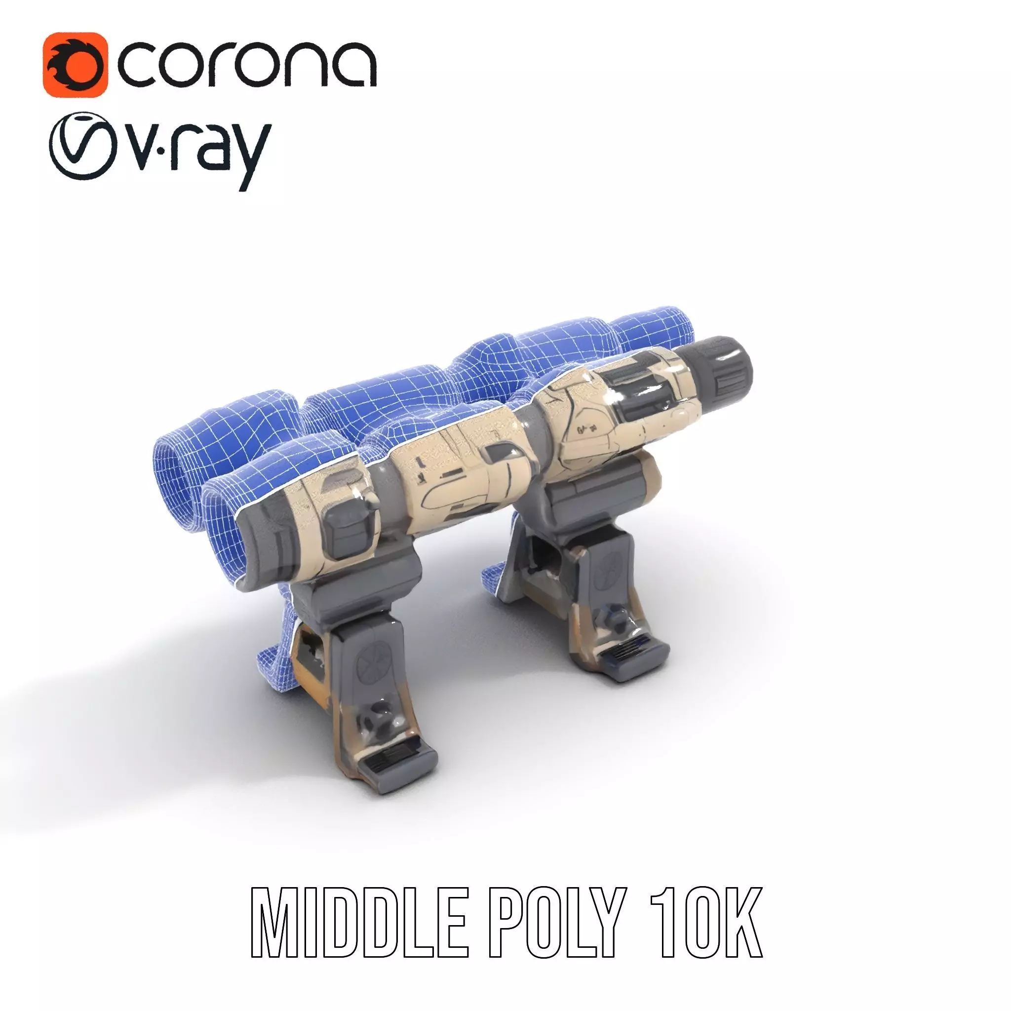 Futuristic Tactical Weapon Model Pack Low-poly 3D model_19