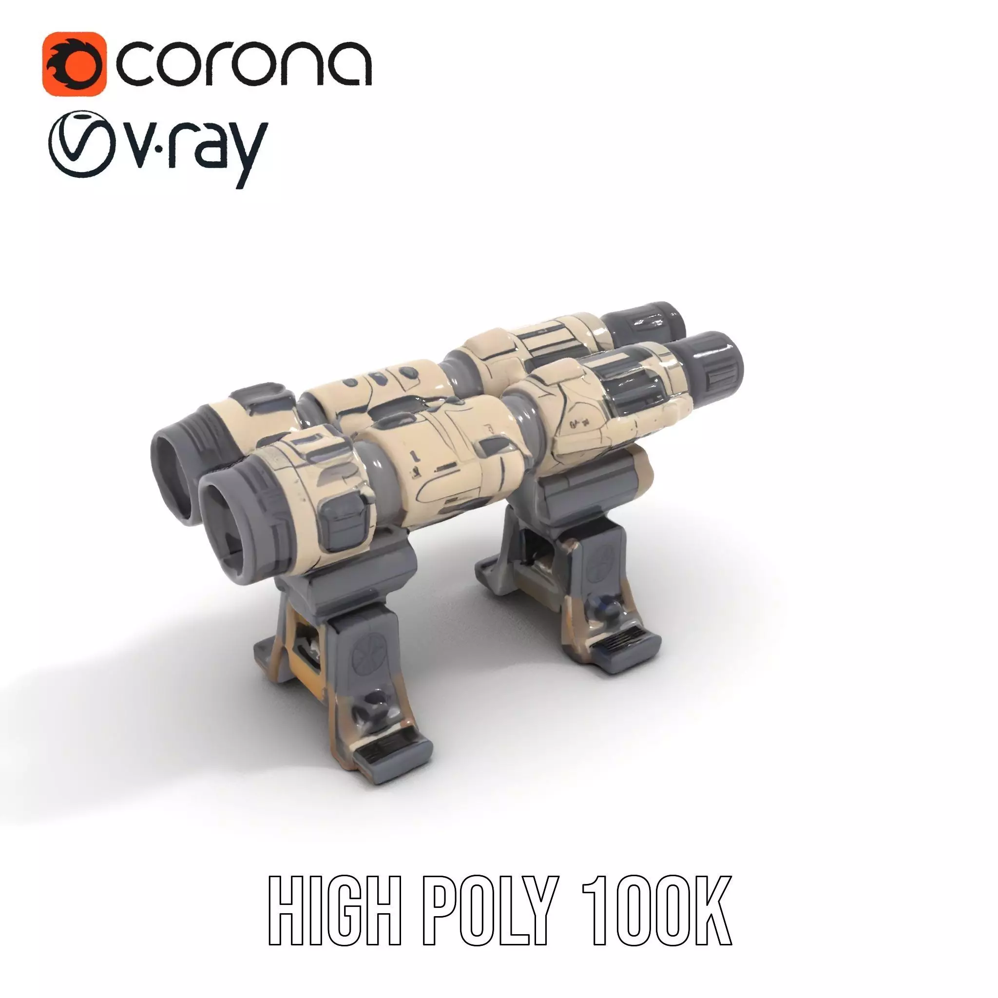 Futuristic Tactical Weapon Model Pack Low-poly 3D model_18