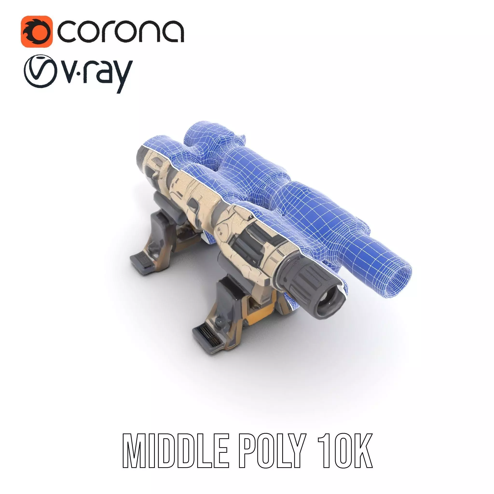 Futuristic Tactical Weapon Model Pack Low-poly 3D model_25