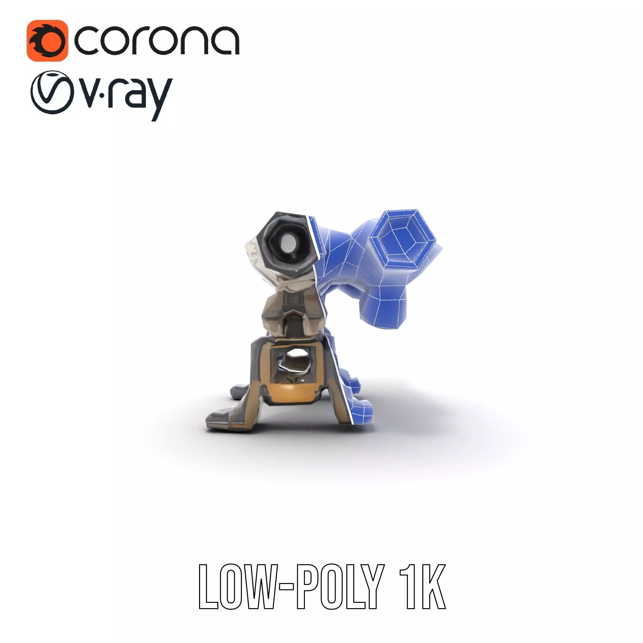 Futuristic Tactical Weapon Model Pack Low-poly 3D model_29