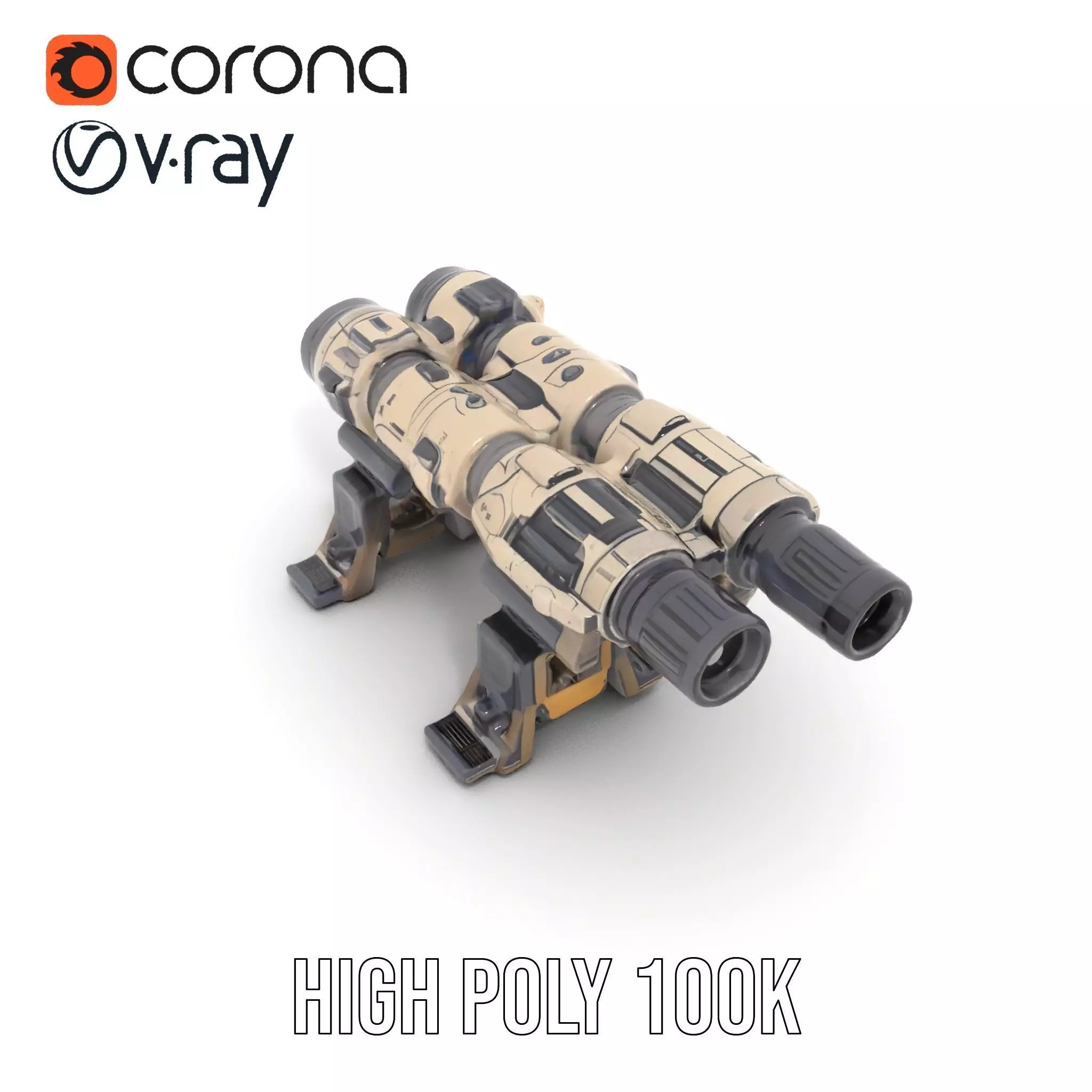 Futuristic Tactical Weapon Model Pack Low-poly 3D model_21