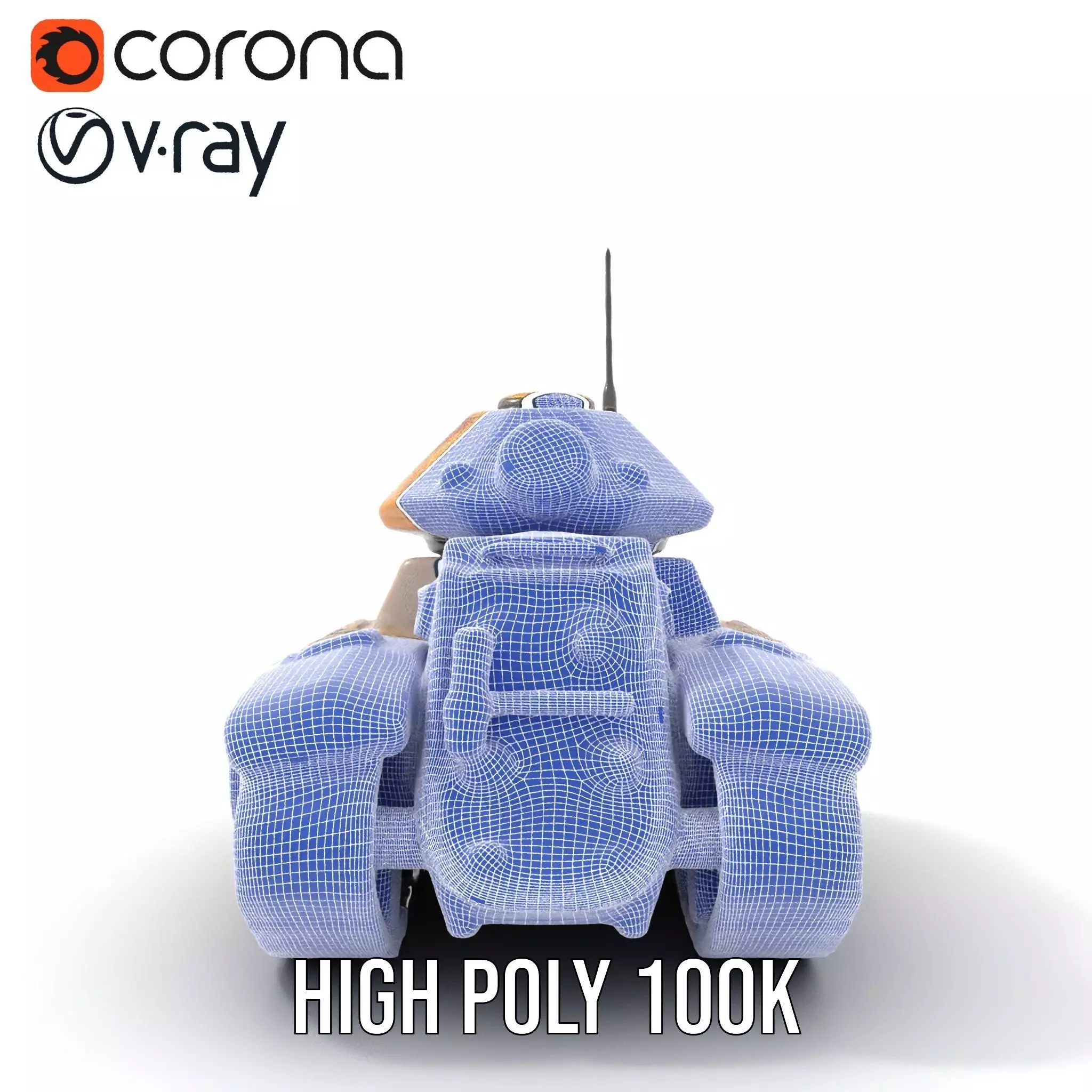 Floral Camouflage Tank Model Pack Low-poly 3D model_34