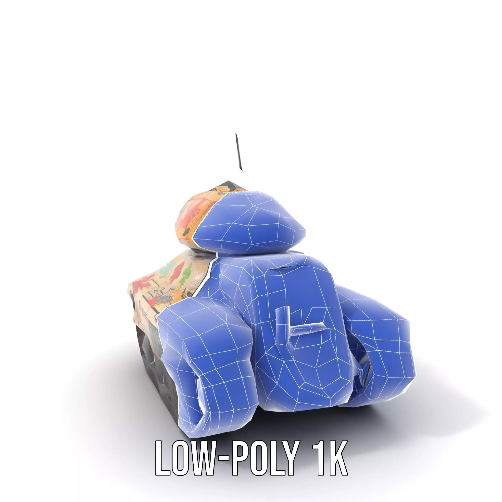 Floral Camouflage Tank Model Pack Low-poly 3D model_28