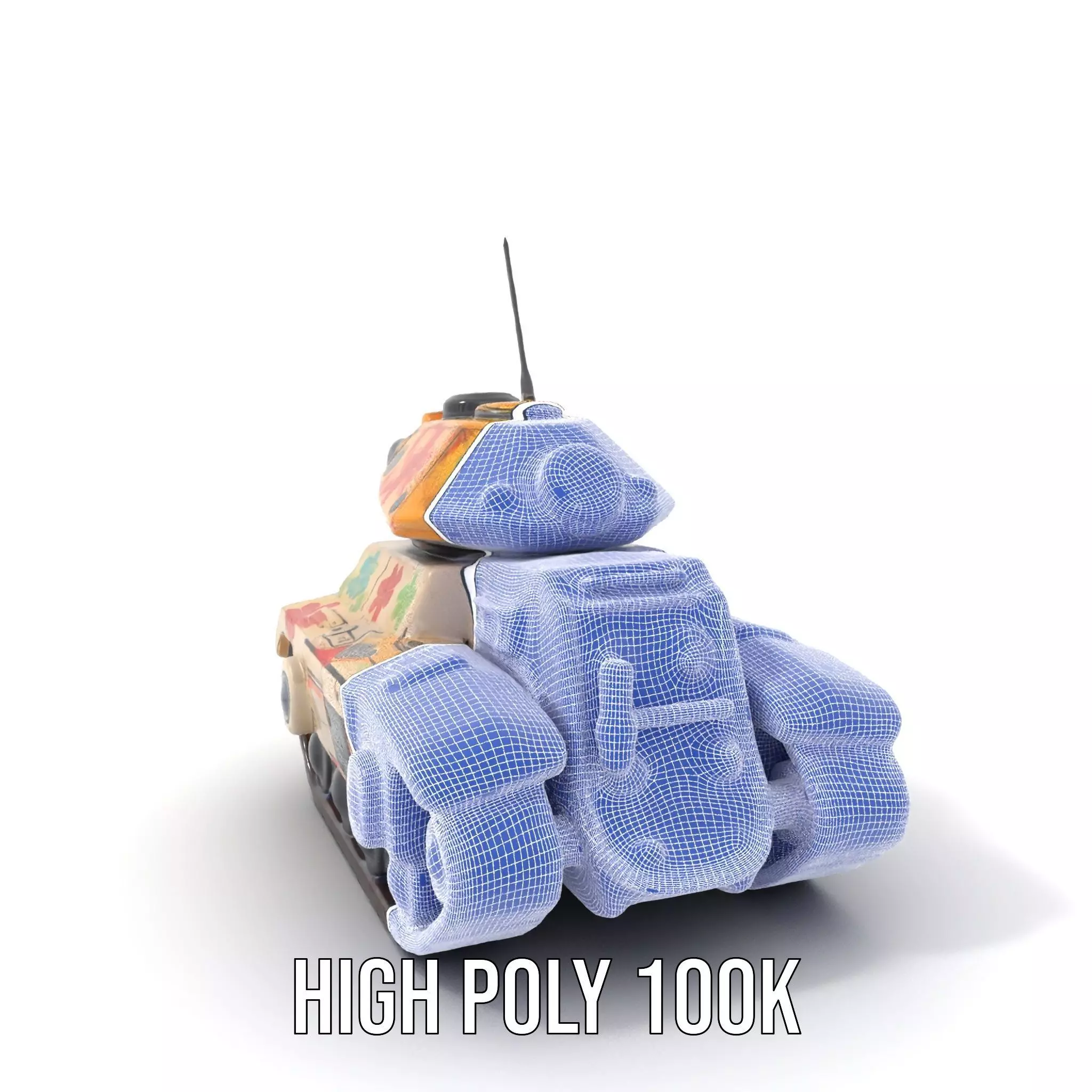 Floral Camouflage Tank Model Pack Low-poly 3D model_5