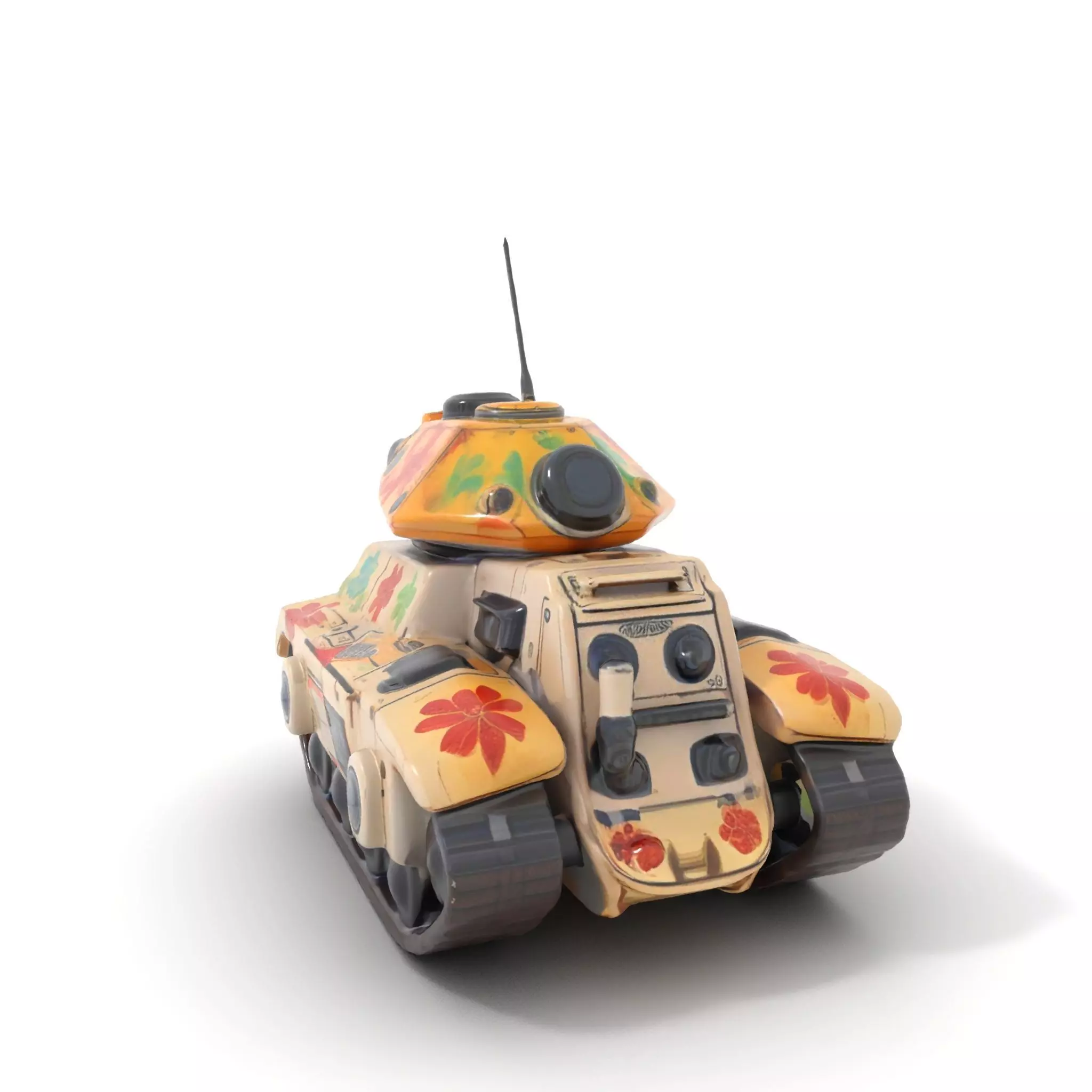 Floral Camouflage Tank Model Pack Low-poly 3D model_0