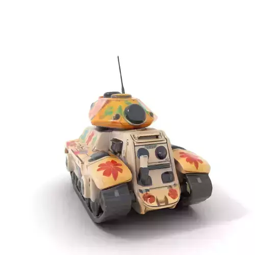 Floral Camouflage Tank Model Pack Low-poly 3D model