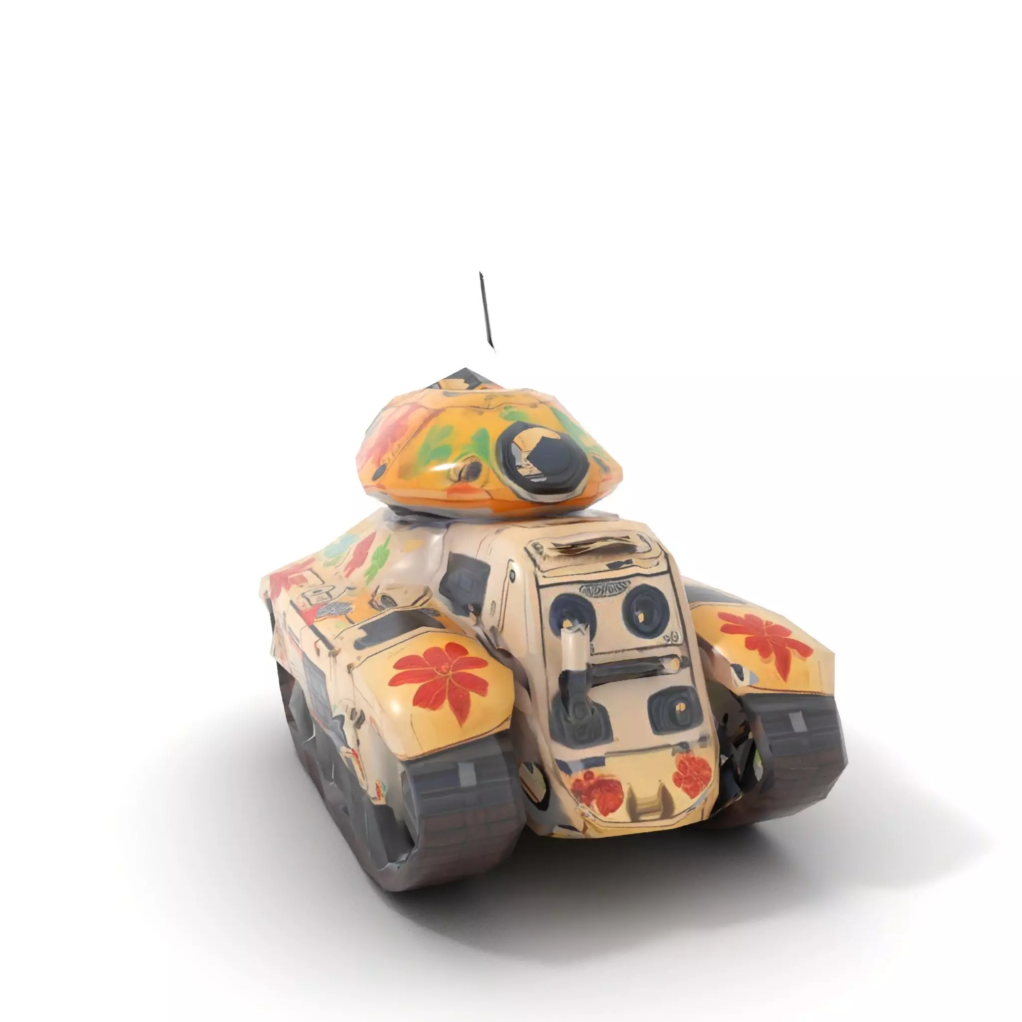 Floral Camouflage Tank Model Pack Low-poly 3D model_14