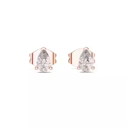 5x3mm Solitaire Pear Cut Diamond Stud Earring 3DM STL Video 3D print model