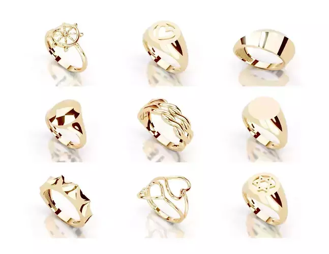 Slim 14K Ring Under 3 Grams US Size 7 Rhino 3DM STL 3D print 3D  3D print model
