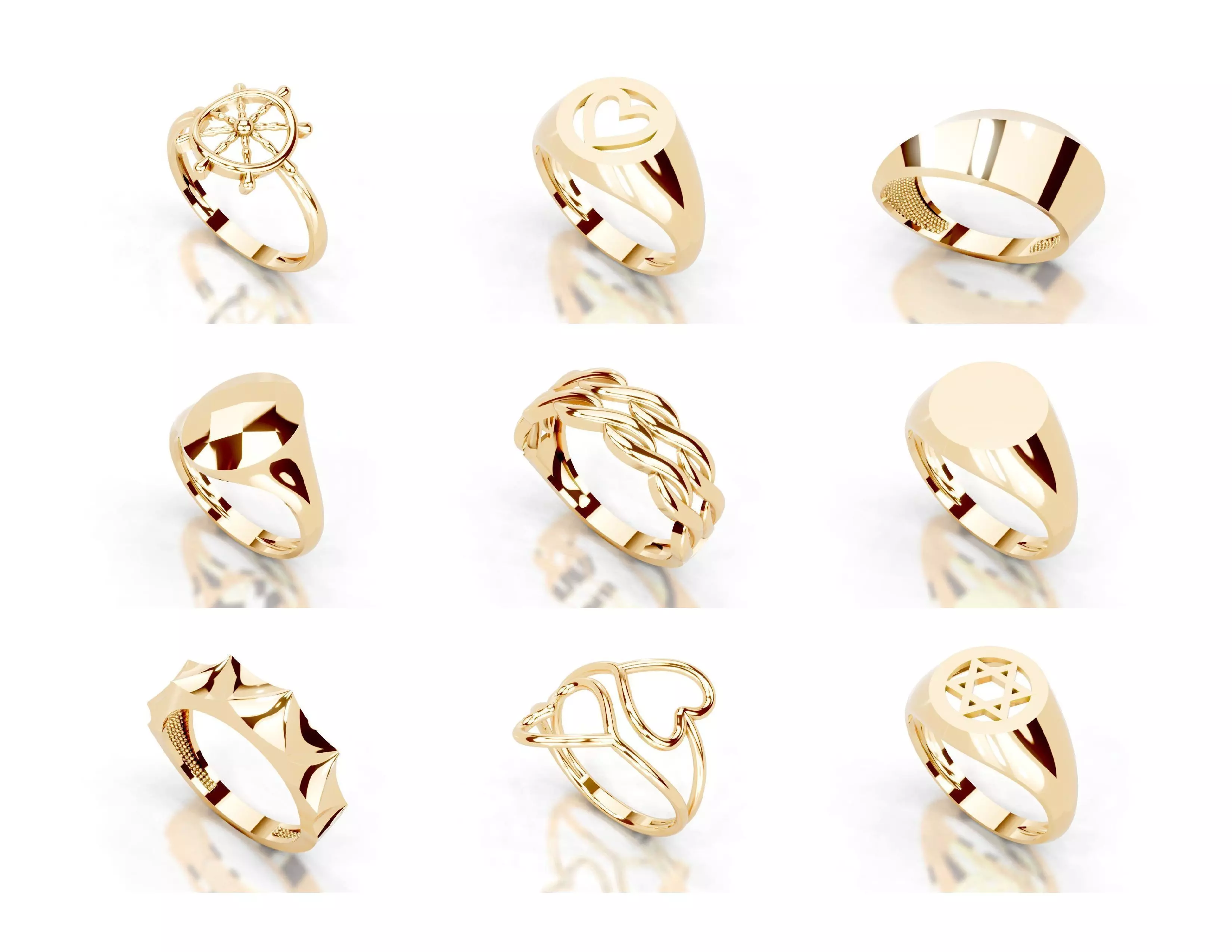 Slim 14K Ring Under 3 Grams US Size 7 Rhino 3DM STL 3D print 3D 3D print model_0