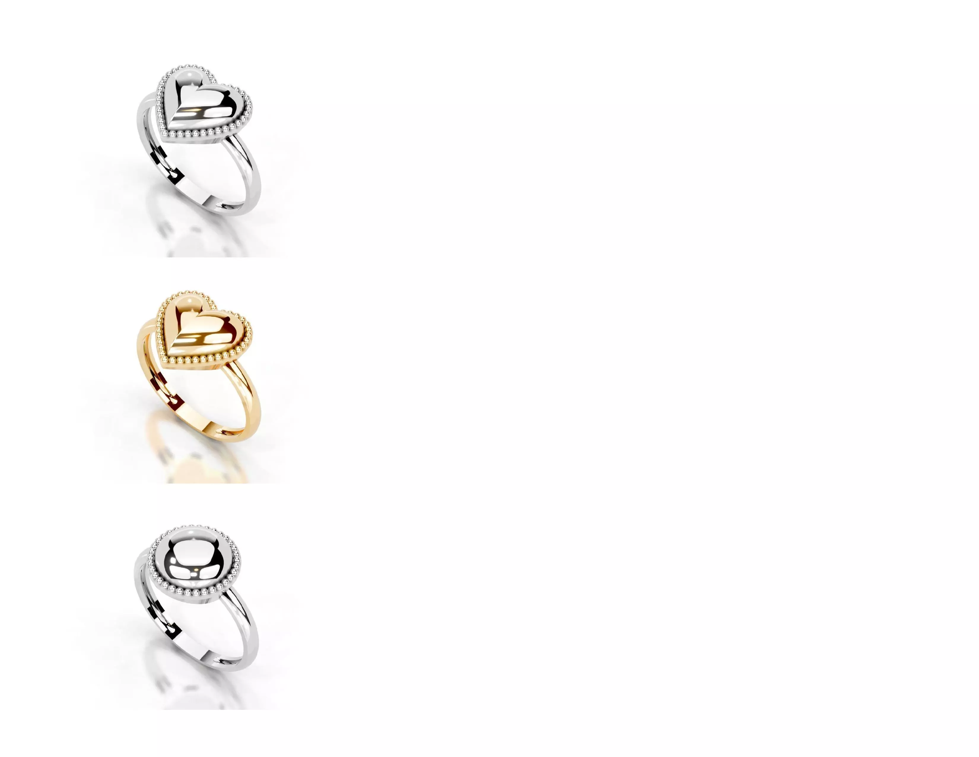 Slim 14K Ring Under 3 Grams US Size 7 Rhino 3DM STL 3D print 3D 3D print model_3