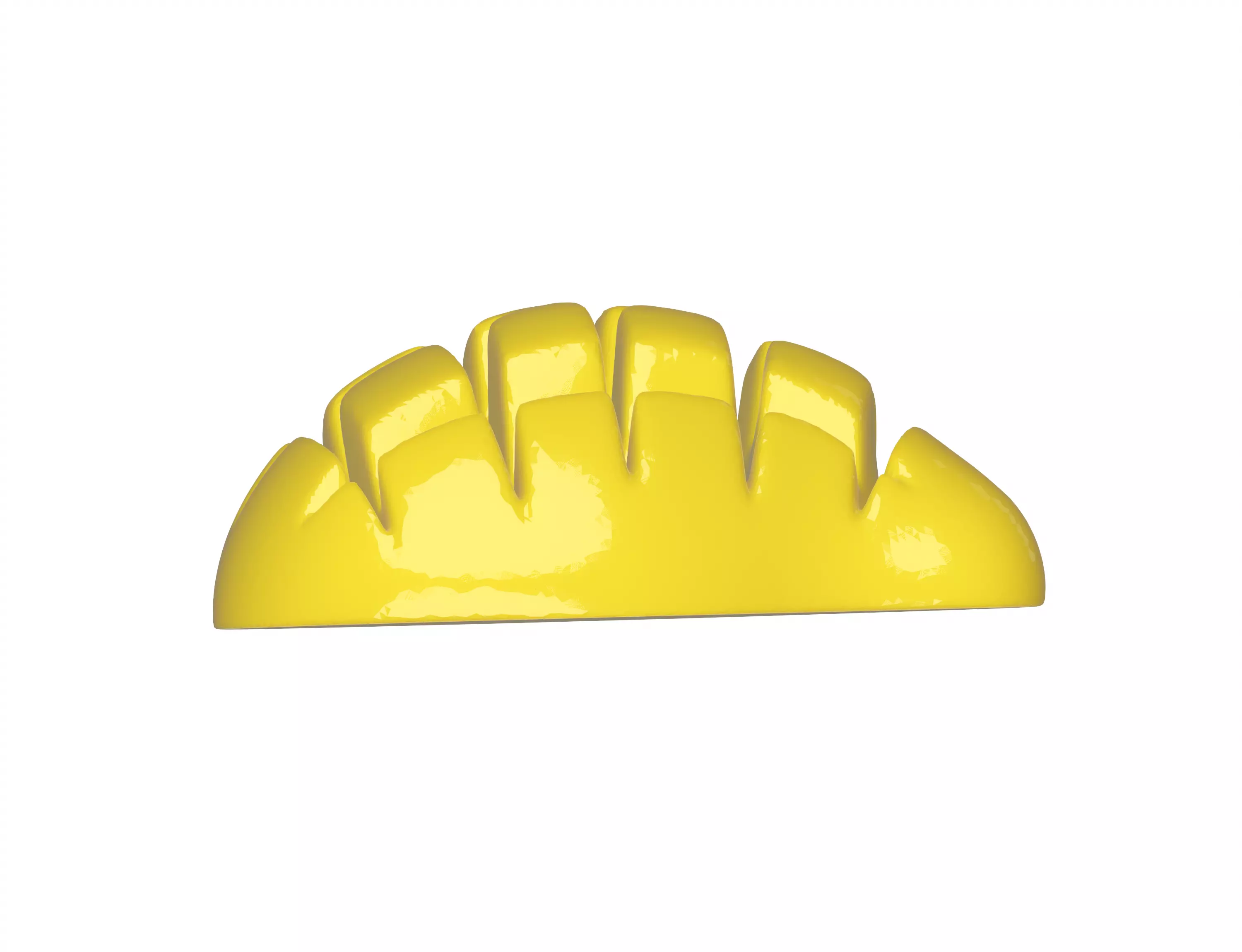 Cute Cubed Mango 3D Model Stylized Fruit 3D model_2