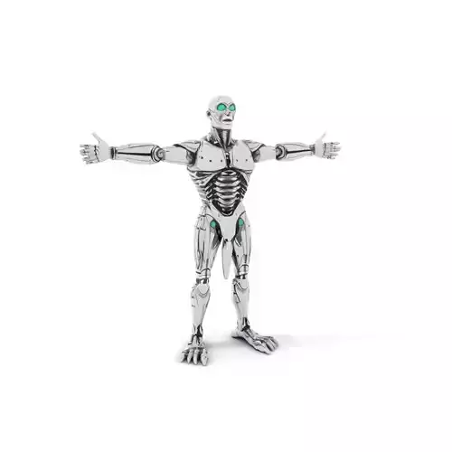 Futuristic Robot Model Pack with Articulated Joints and Glowi... Low-poly 3D model
