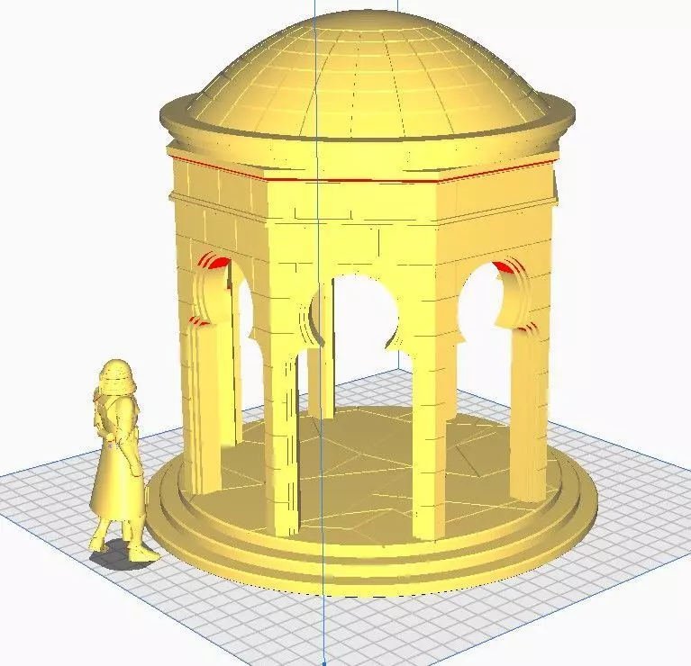 Theed Naboo Gazebo Diorama 3D print model_2