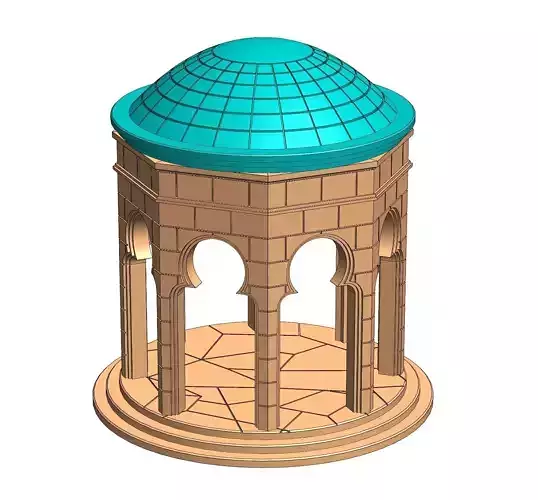 Theed Naboo Gazebo Diorama