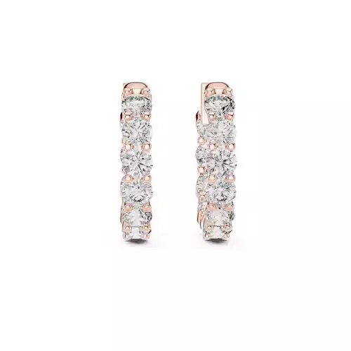 Round Cut Diamond Earring 3DM STL Video