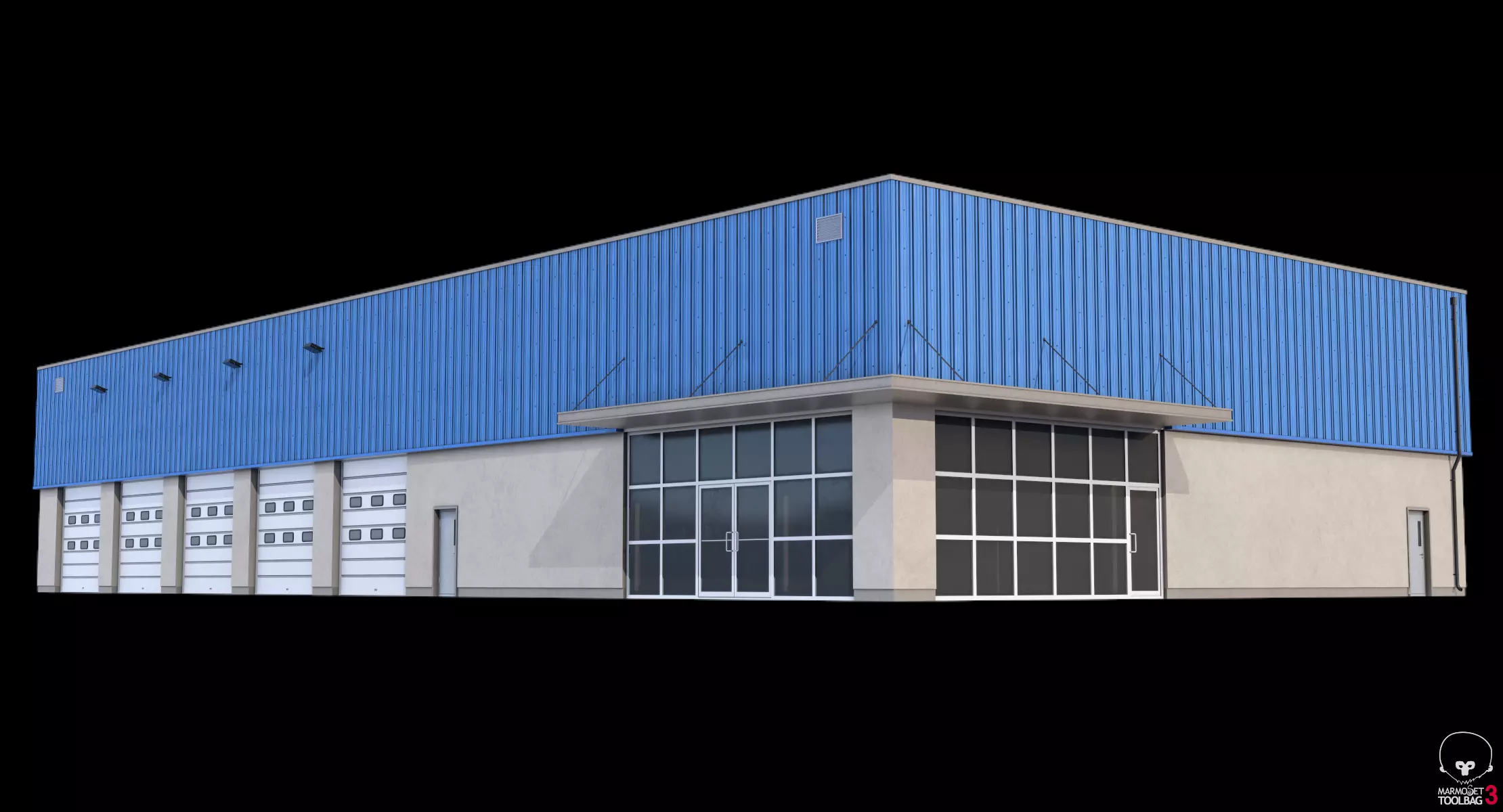 6 Blue Industrial Buildings Collection _31
