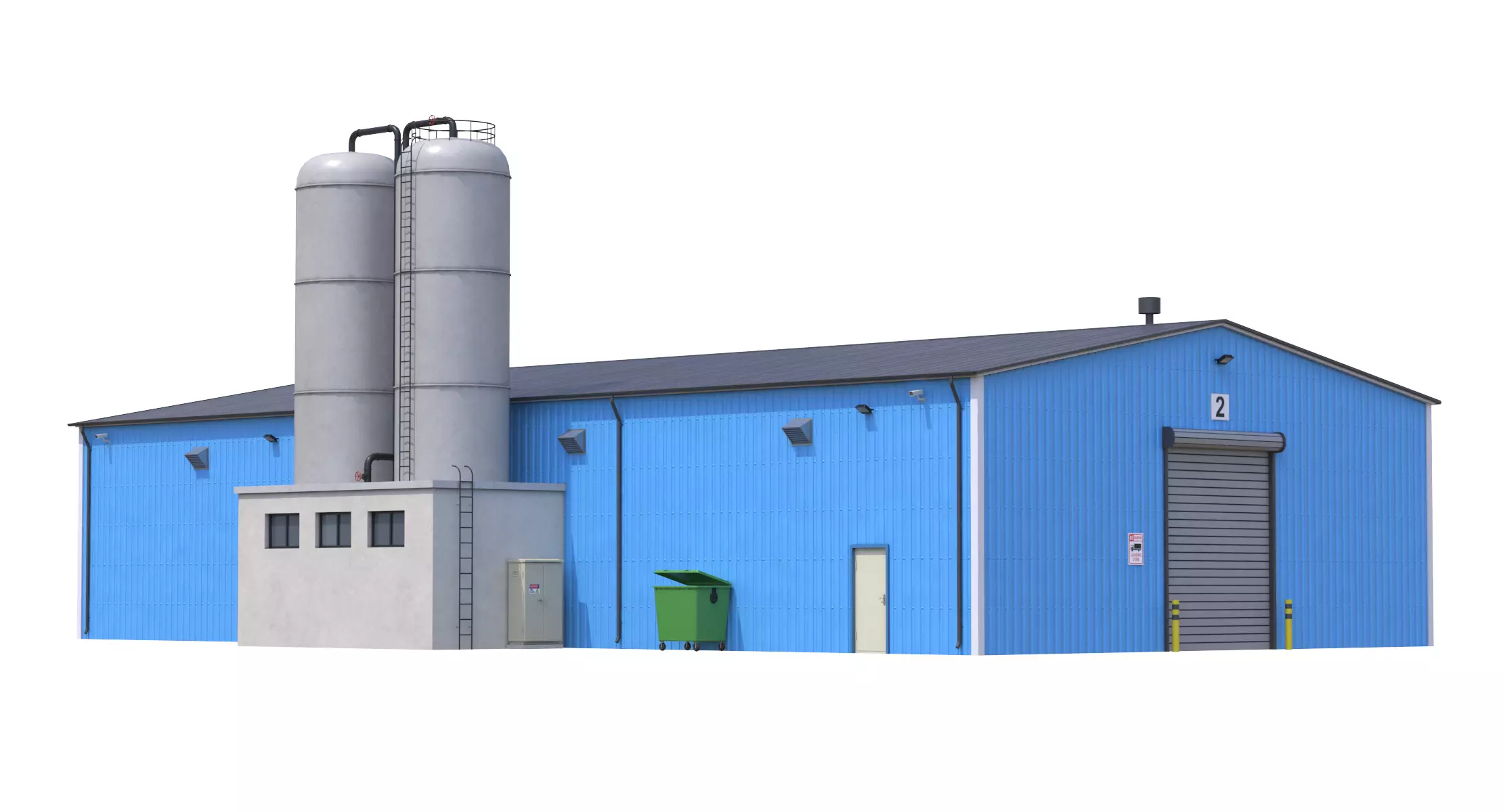 6 Blue Industrial Buildings Collection _7