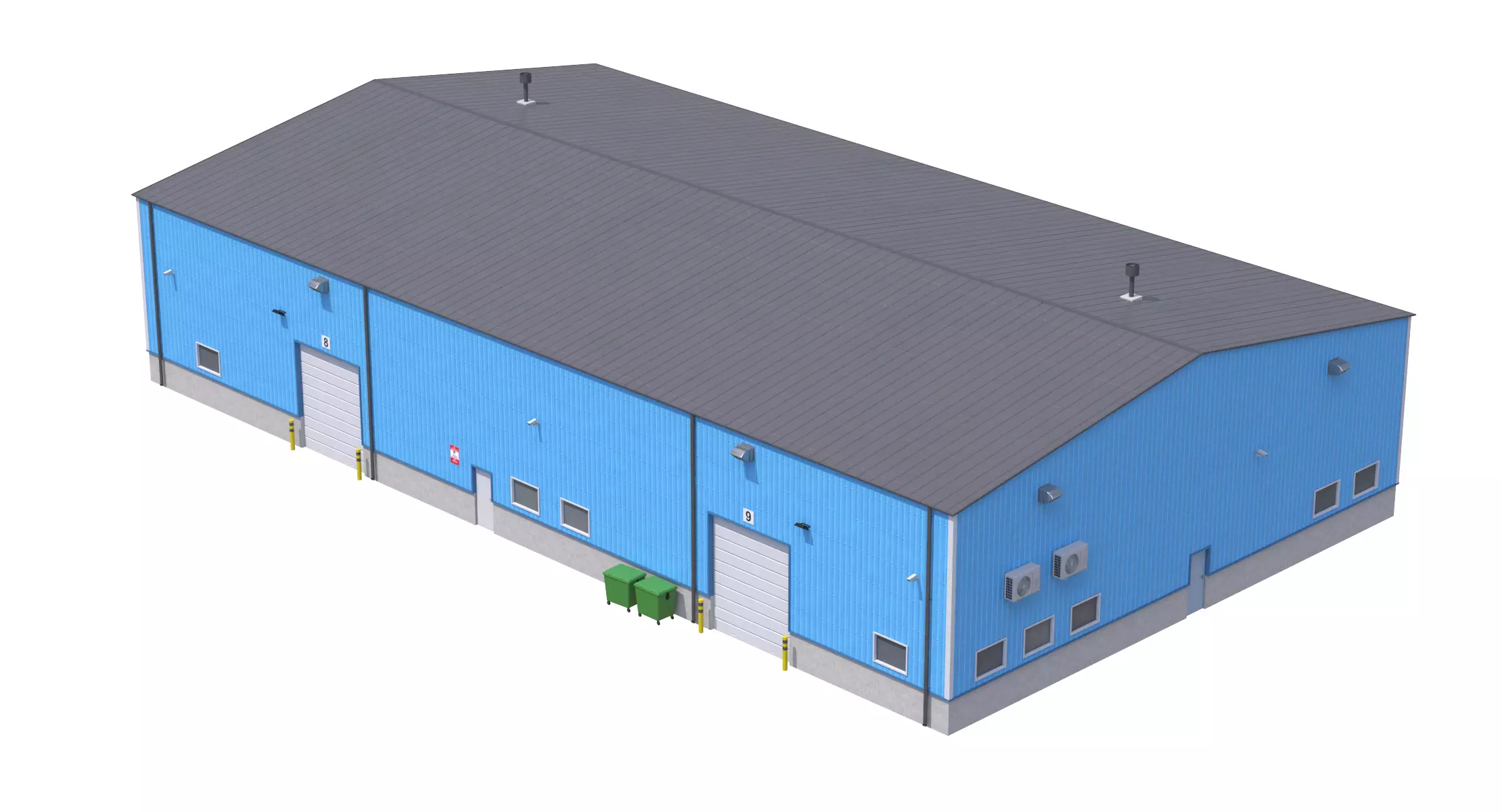 6 Blue Industrial Buildings Collection _2