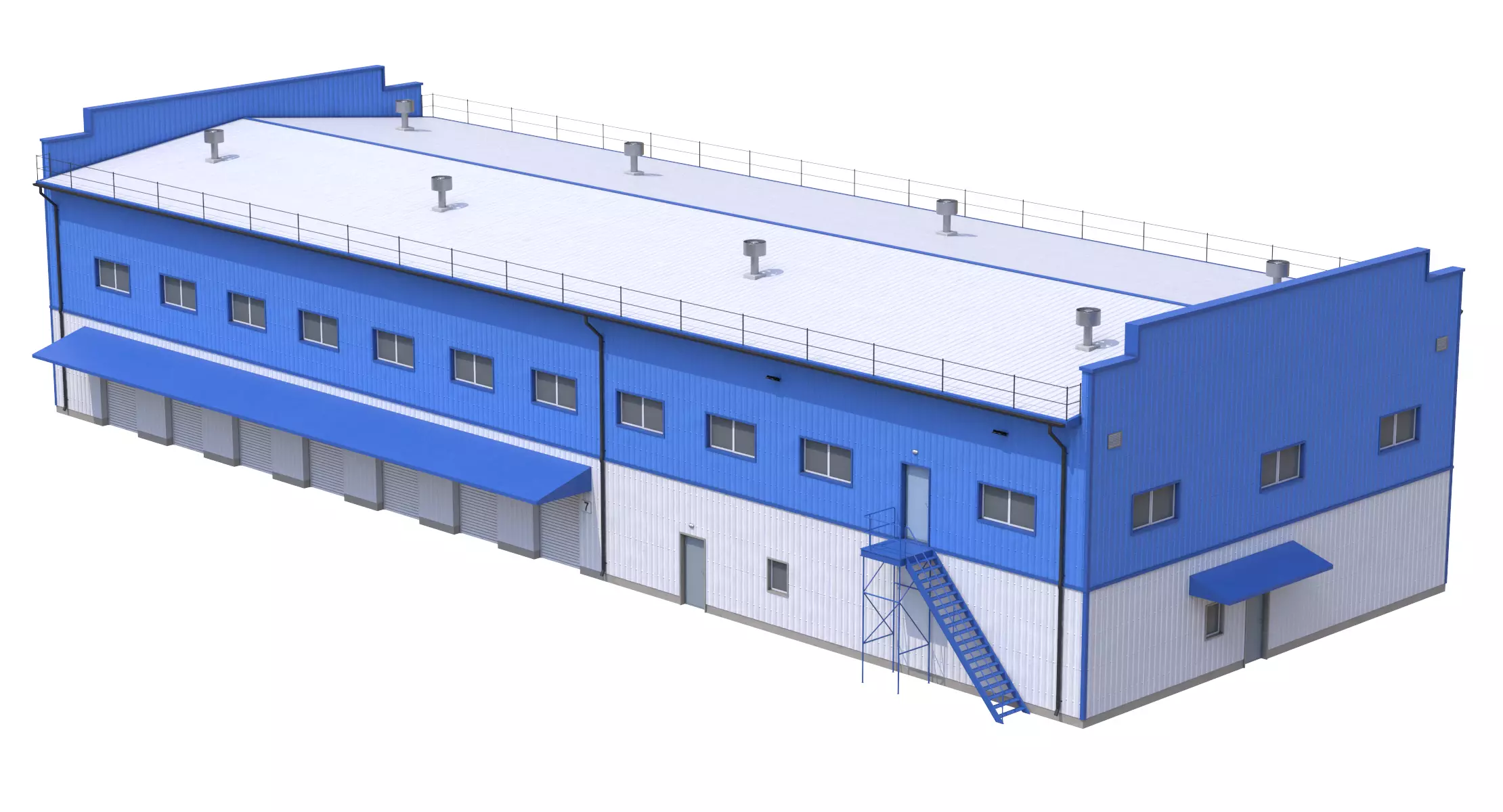 6 Blue Industrial Buildings Collection _21