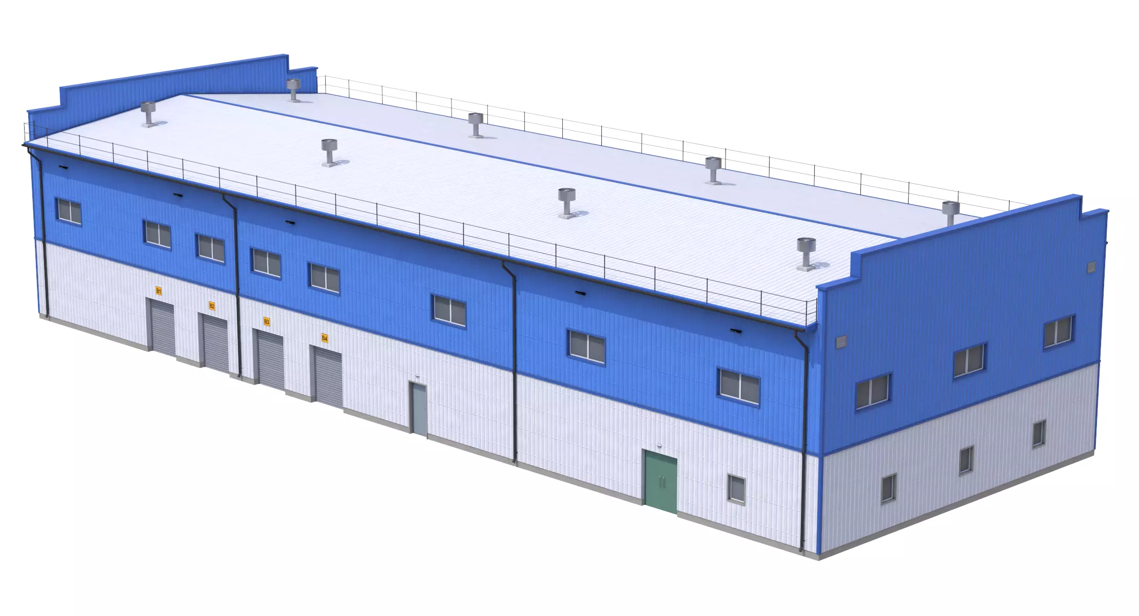 6 Blue Industrial Buildings Collection _22