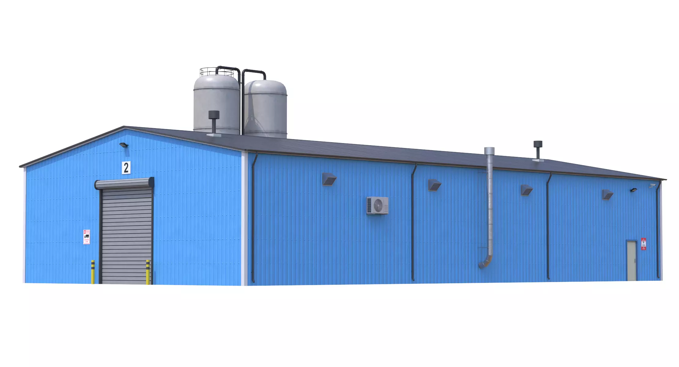 6 Blue Industrial Buildings Collection _8