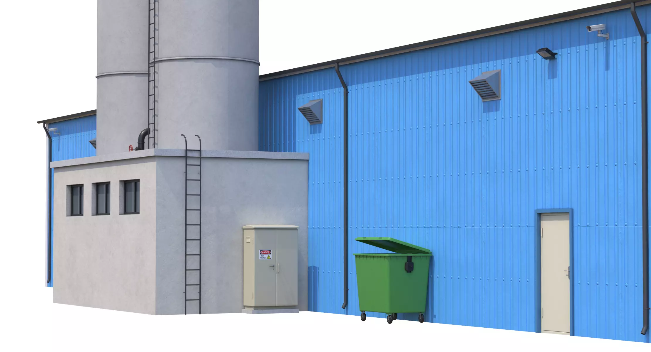 6 Blue Industrial Buildings Collection _9