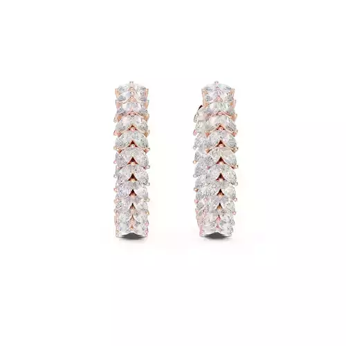 Marquise Cut Diamond Cluster Earring 3DM STL Video