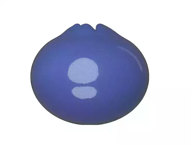 Cute Blueberry 3D Model Stylized Fruit