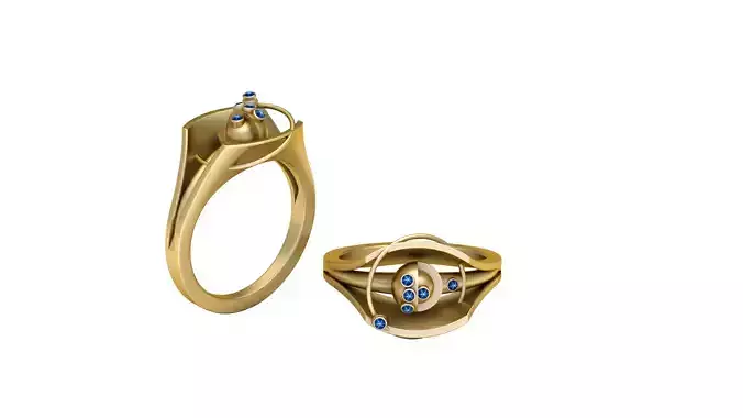 3D GOLD RING 