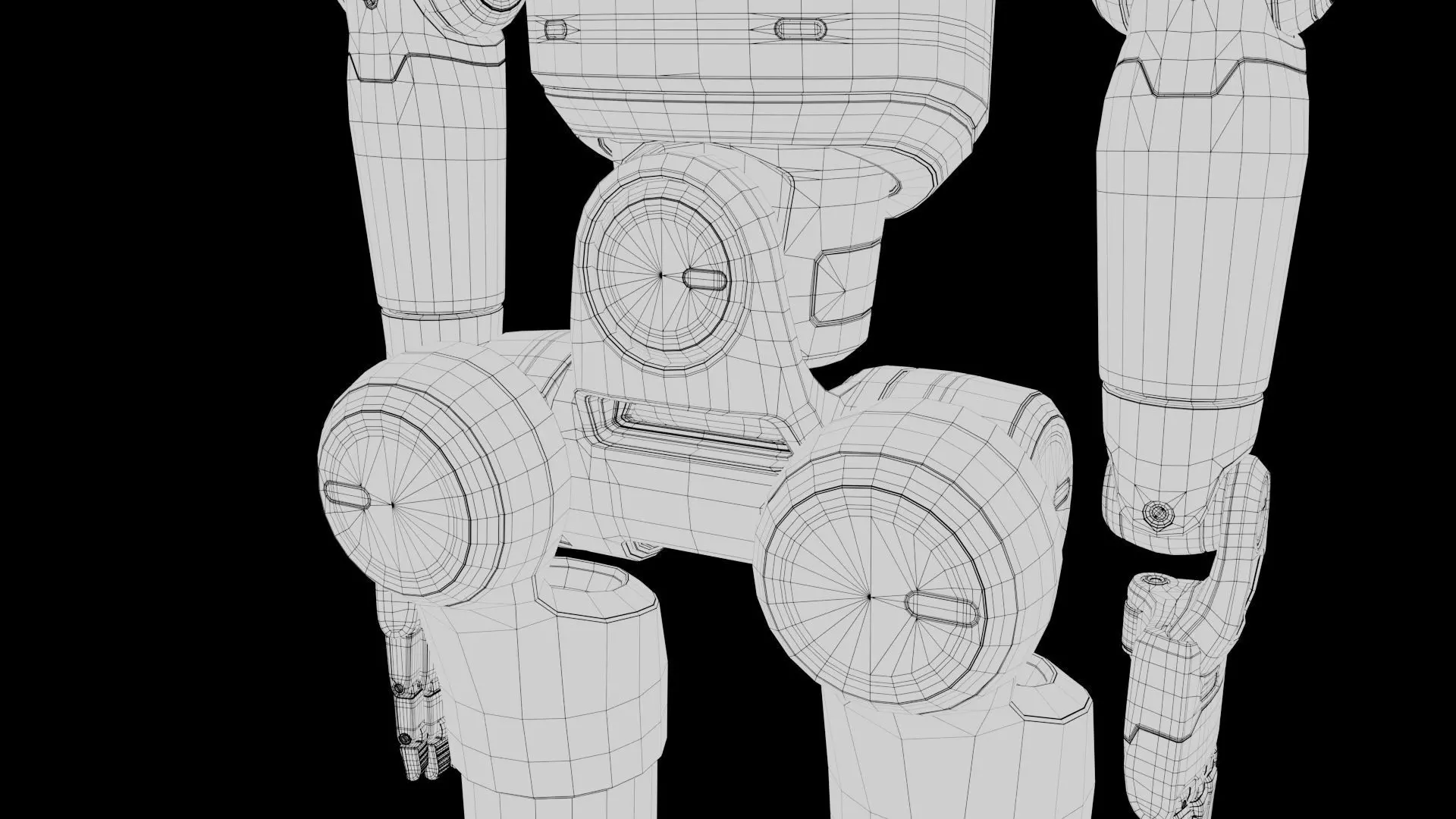 Humanoid Robot Android 3D model_36