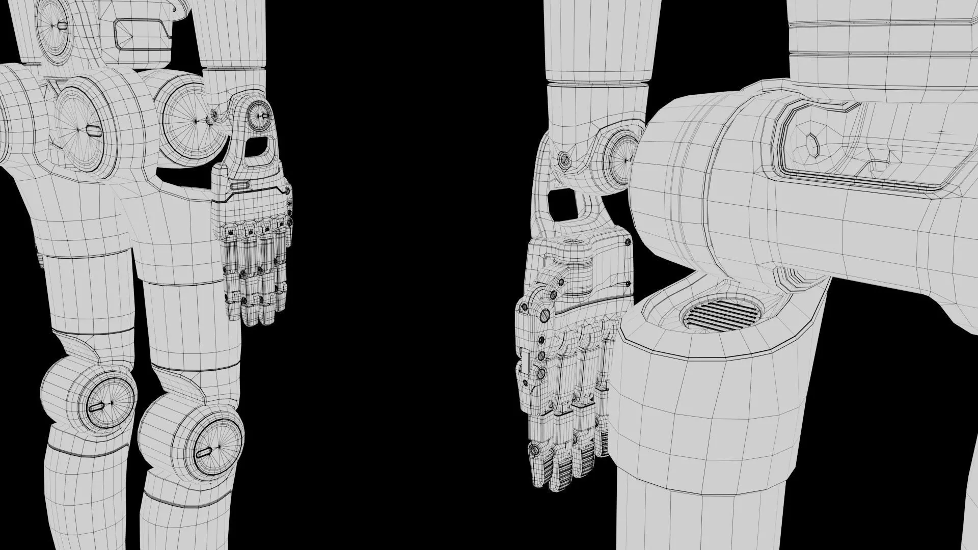 Humanoid Robot Android 3D model_39