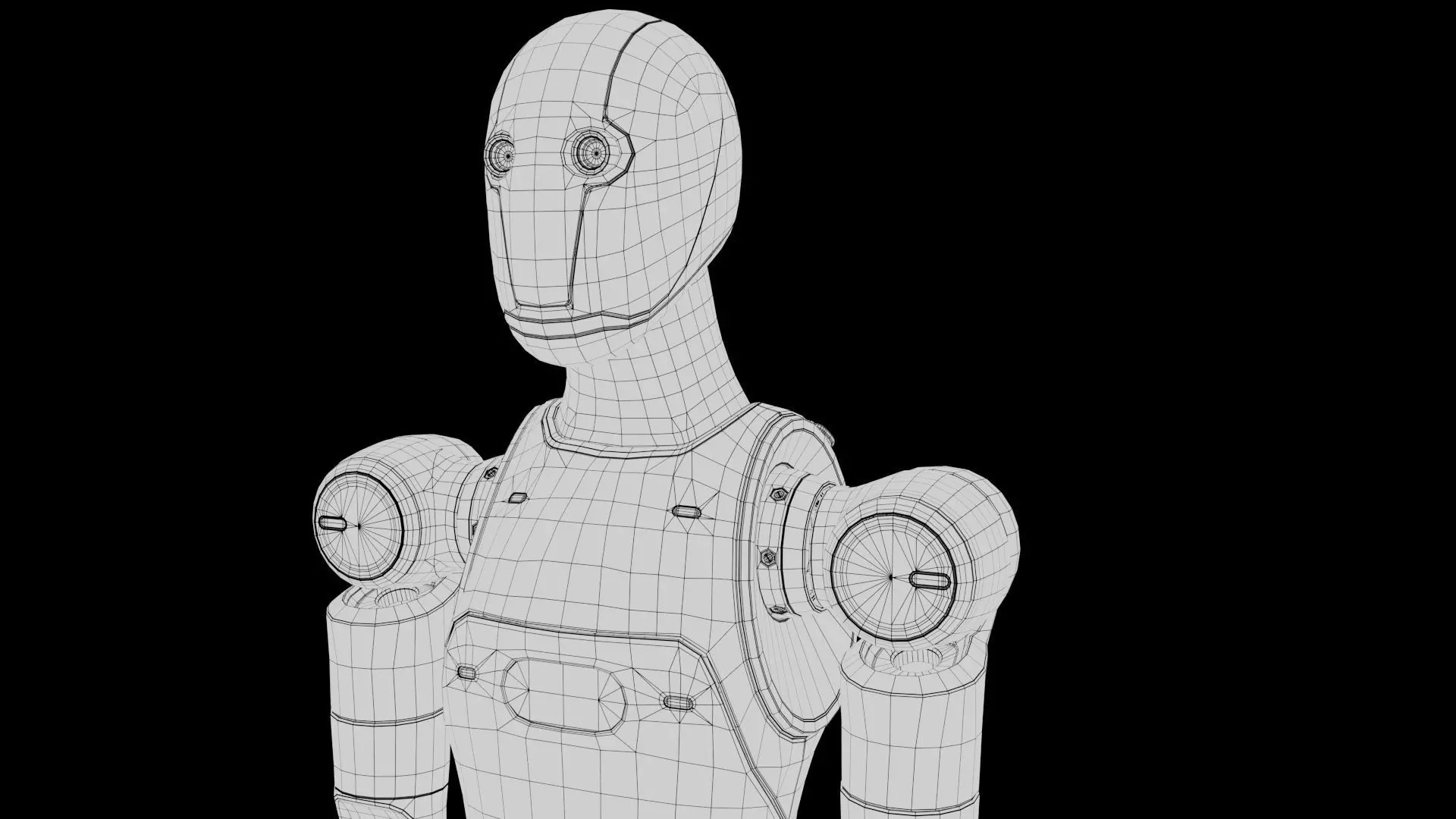 Humanoid Robot Android 3D model_34