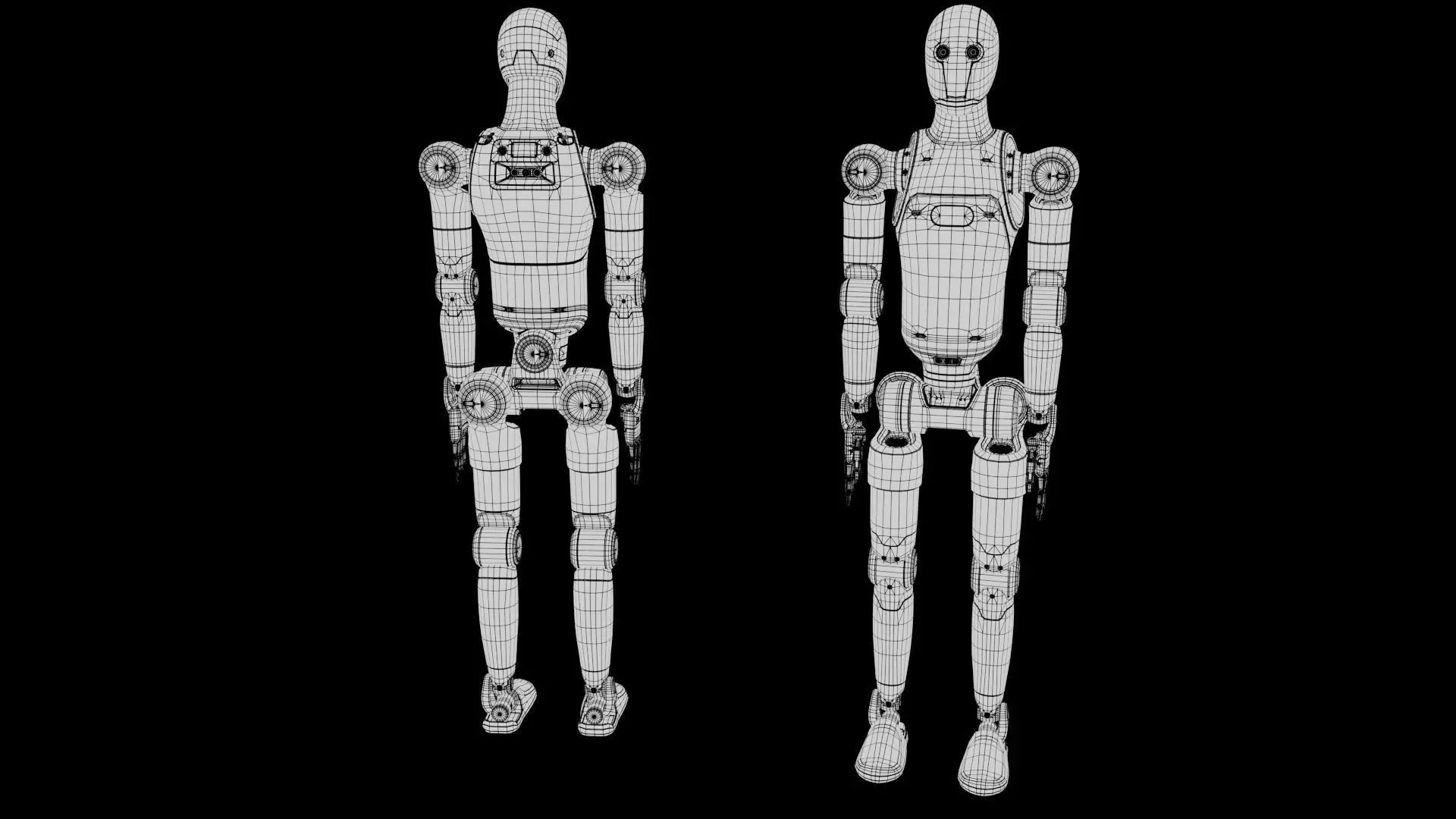 Humanoid Robot Android 3D model_29