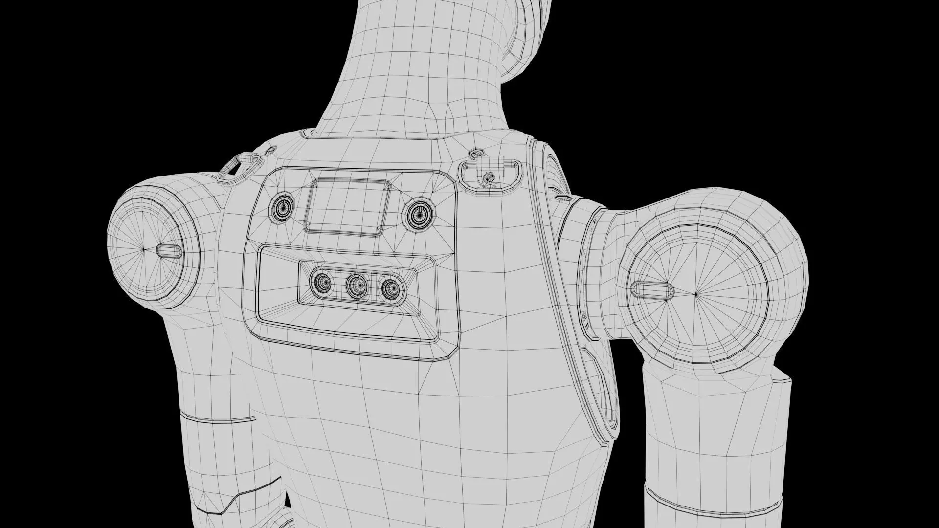 Humanoid Robot Android 3D model_30