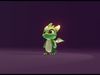 Green Baby Dragon 3D Character with Audio Unity Unreal Ready Low-poly 3D model_1
