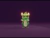 Green Baby Dragon 3D Character with Audio Unity Unreal Ready Low-poly 3D model_2