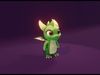 Green Baby Dragon 3D Character with Audio Unity Unreal Ready Low-poly 3D model_3