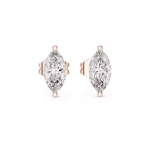 Solitaire Marquise Cut Diamond Stud Earring 3DM STL Video