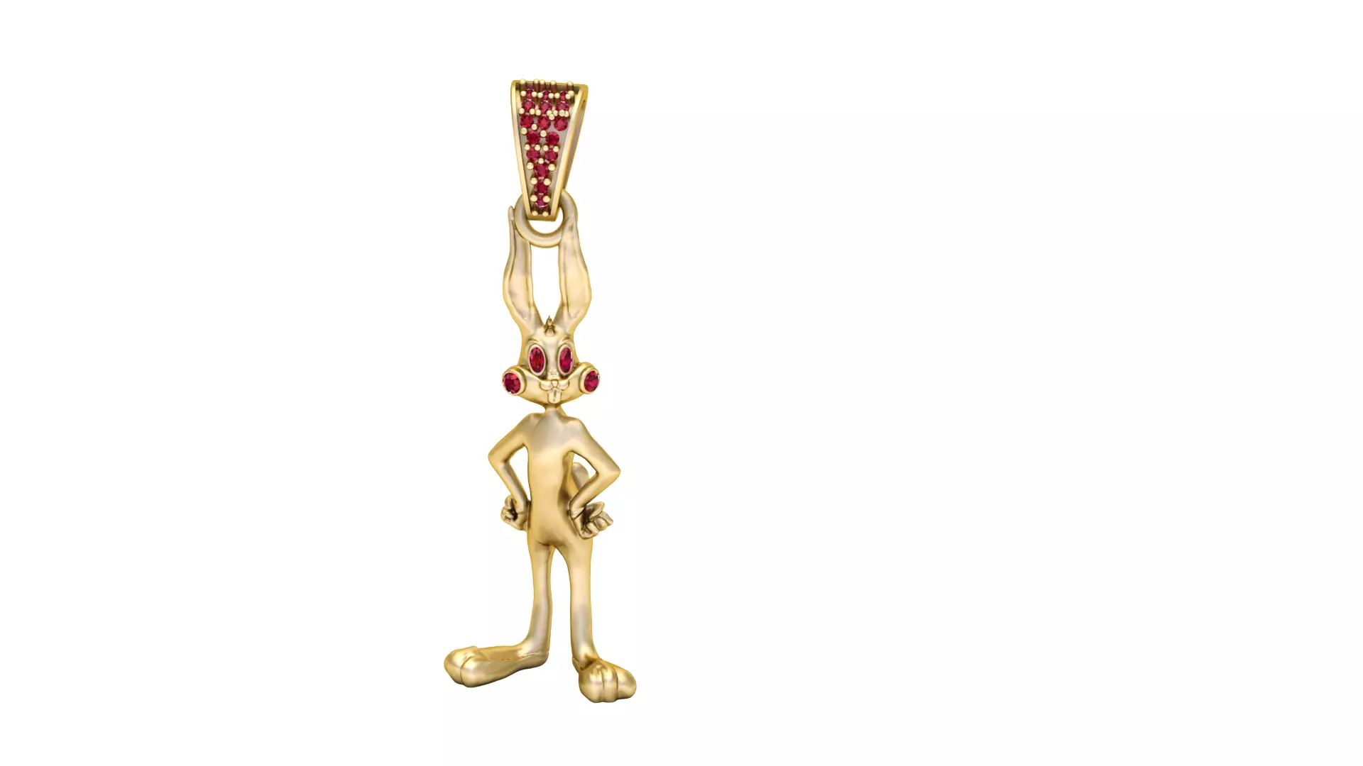 RABBIT GOLD PENDANT   3D print model_3