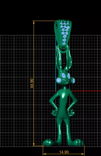 RABBIT GOLD PENDANT   3D print model_4