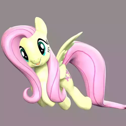Fluttershy Fan Art 3D print model