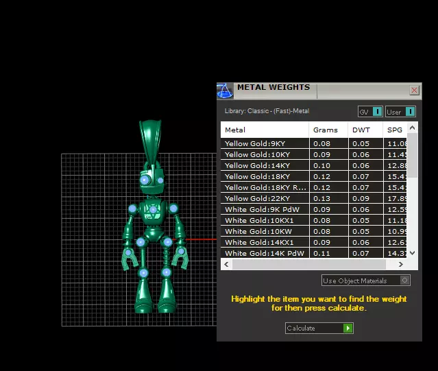 GOLD ROBBOT PENDANT  3D print model_7