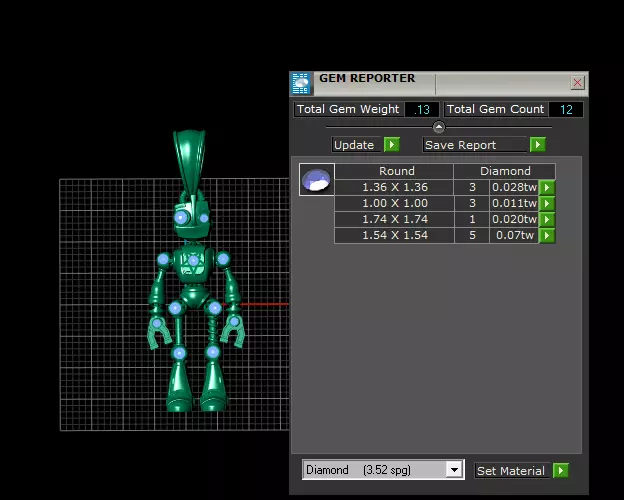 GOLD ROBBOT PENDANT  3D print model_6
