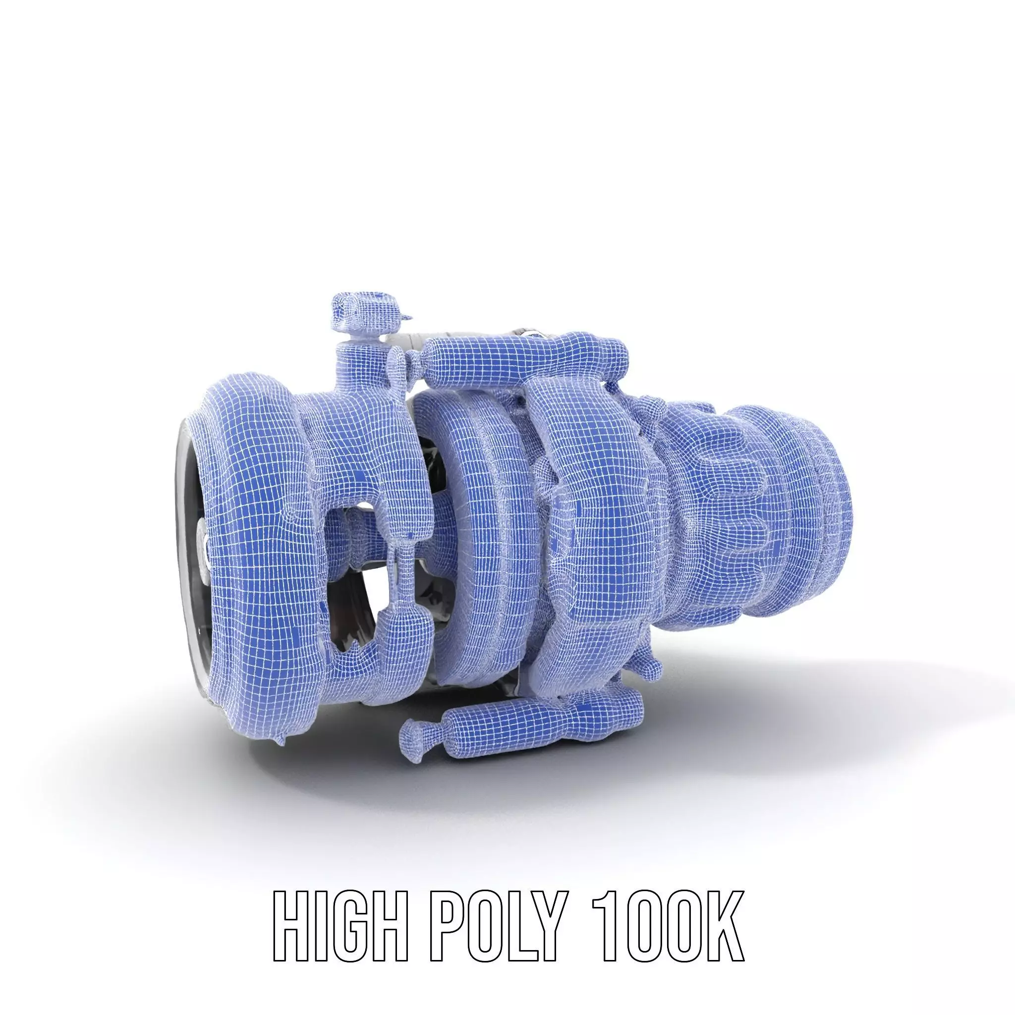 Futuristic Engine Model Pack Low-poly 3D model_5